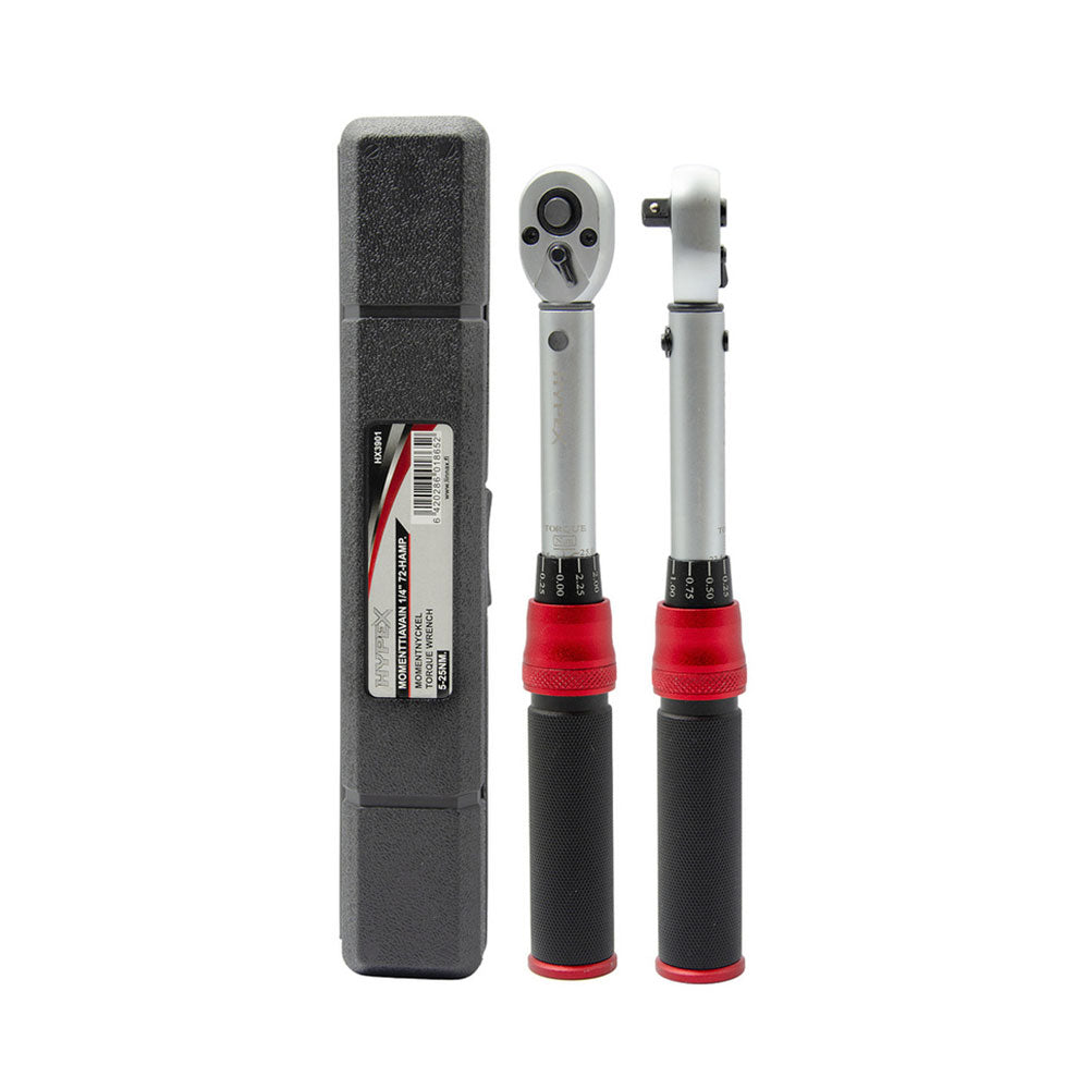 Momenttiavain 1/4" 5-25NM 72-hampainen