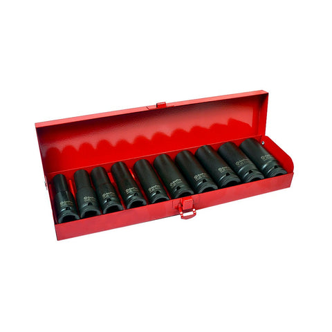 Långt eluttag set 1/2" 10-delar.