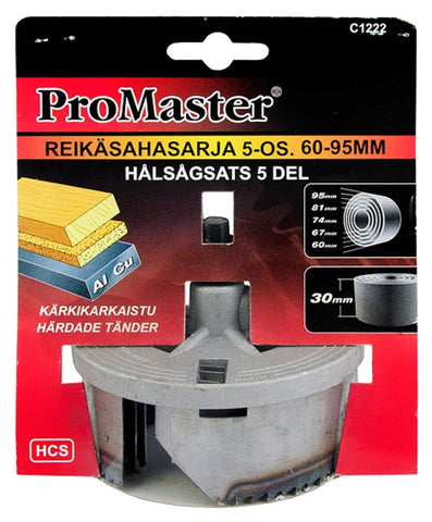 Hålsågssats 5-delar. 60-95 mm