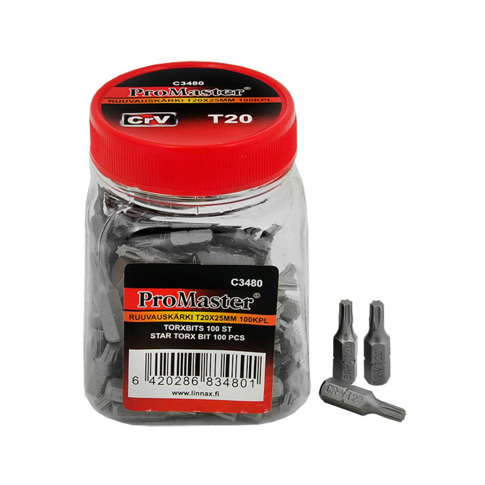 Skruvmejselspets T20X25Mm 100 st