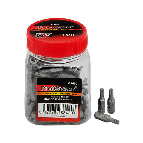 Skruvmejselspets T20X25Mm 100 st