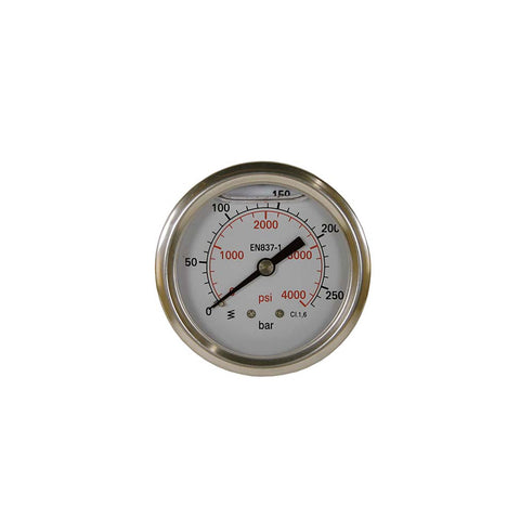 Painemittari 0-250 Bar Takakiinnitys D 50 1/4" U (Optima-Mistral)