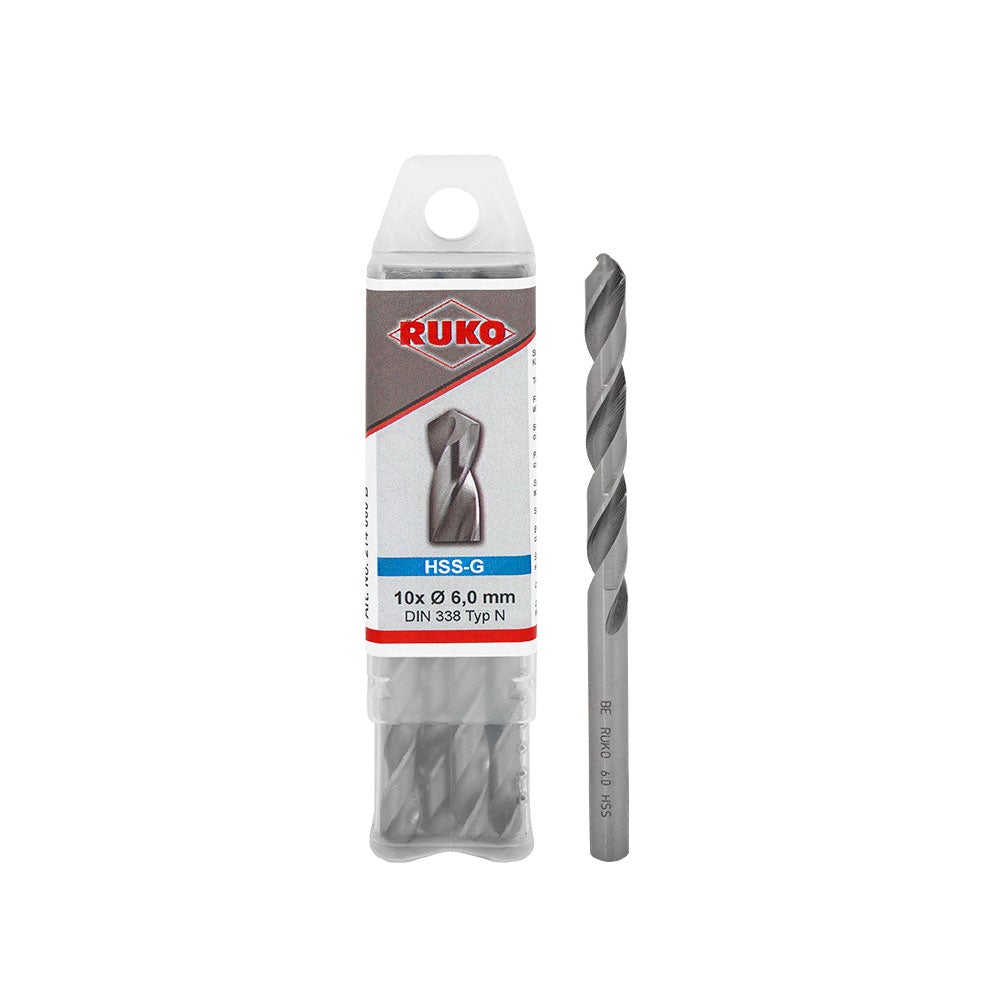 Cylindrisk borr 6,0 Mm Hss-G Slipad