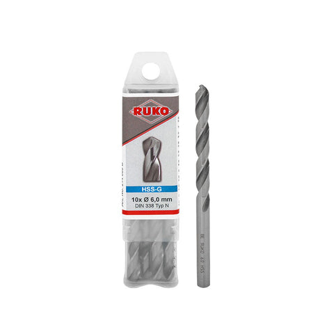 Cylindrisk borr 6,0 Mm Hss-G Slipad