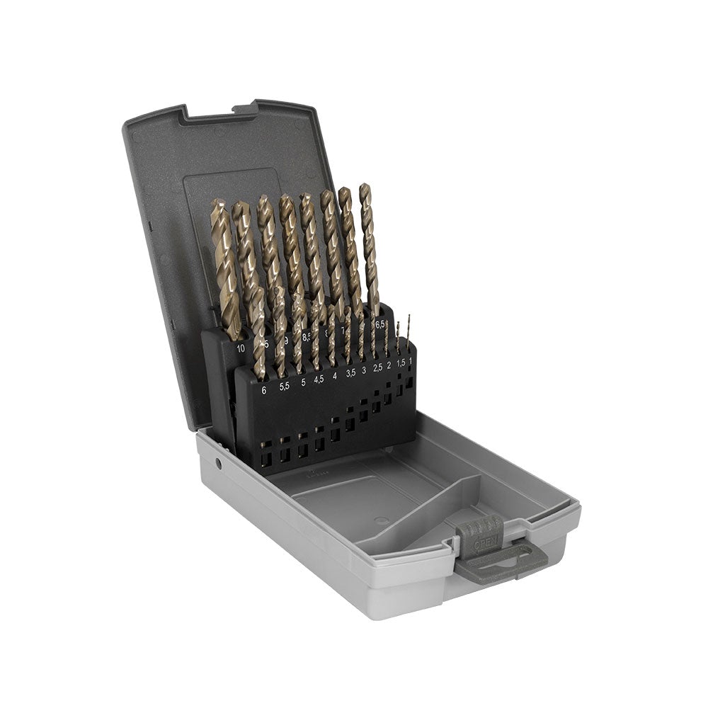 Koboltborrset 1-10 Mm Hss-Co5 Plast