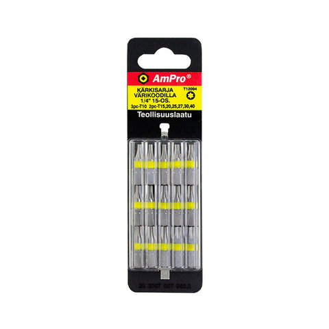 Kärkisarja Torx 15-Os. Värikoodilla