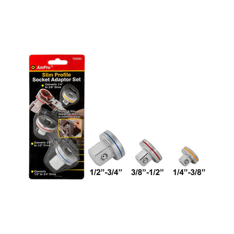Sockeladapterset 3-delar. Smal AmPro